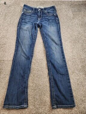 Ariat R.E.A.L. Women's Mid Rise Straight Leg Jeans size 29R FLAW